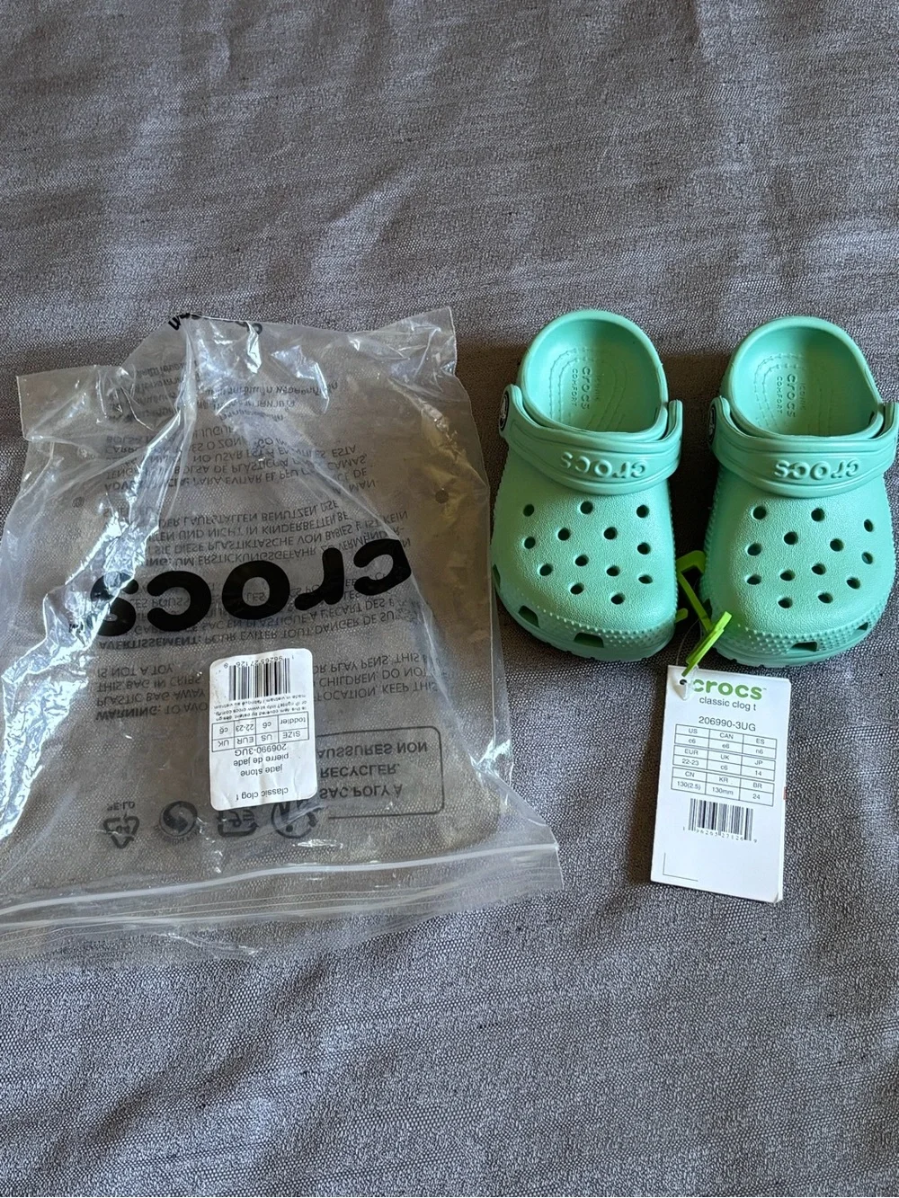 CROCS Kids Classic Clog in Mint